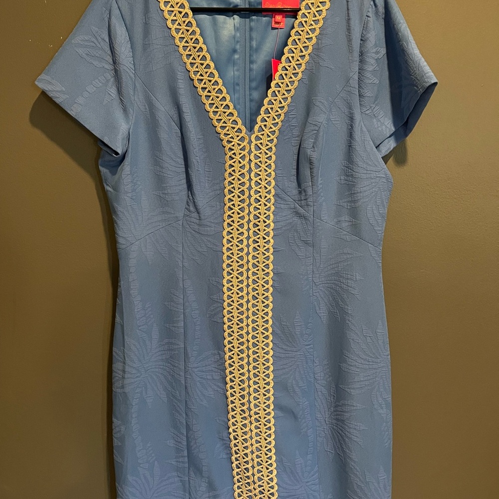 Lilly Pulitzer Bennet Blue Dress Size 14 NWT